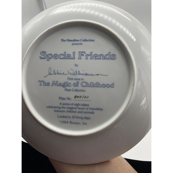 Vintage Special Friends Plate 8" Abbie Williams The Magic of Childhood 1984 - Picture 4 of 4